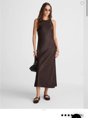 Madewell Chocolate Brown Sleeveless Midi Slip Dress